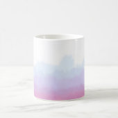 退色グラデーションピンク紫ブルー水色マグカップ コーヒーマグカップ (中央)