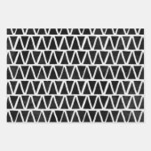 退色ブラックホワイト落書きストライプ ラッピングペーパーシート (正面3)