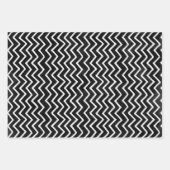 退色ブラックホワイト落書きストライプ ラッピングペーパーシート (正面2)