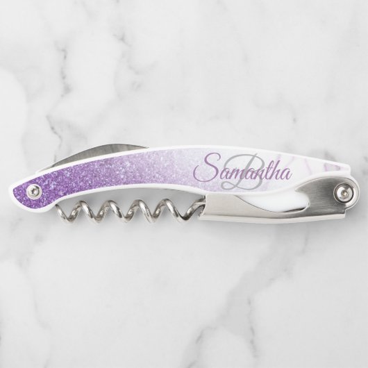 退色モスタイリッシュノグラムグリッターウェイターコルクスクリュー ソムリエナイフ (裏面)