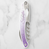 退色モスタイリッシュノグラムグリッターウェイターコルクスクリュー ソムリエナイフ (裏面)