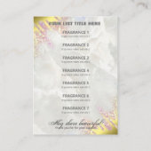 退色性オパール及び金ゴールド香りリスト 名刺 (裏面)