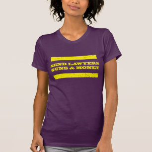 送って下さい弁護士に銃及びお金(黄色いプリント)を Tシャツ