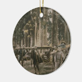 送られたくず、c.1880sがあっている日本のな家族 セラミックオーナメント (左)