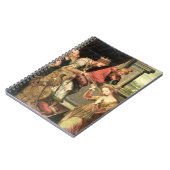 送られるHamanの王の前のAhasuerusエスター ノートブック (左側)