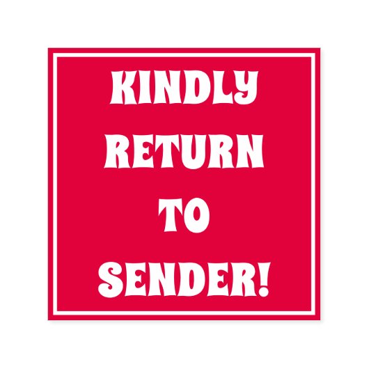 「送り主に戻って!」 ゴム印 セルフインキングスタンプ (デザイン)