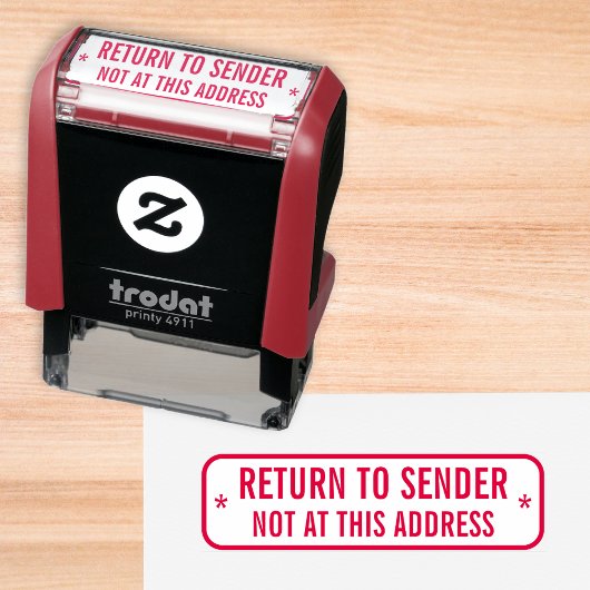 送り先住所に不在　－　この住所宛てに返送依頼 セルフインキングスタンプ