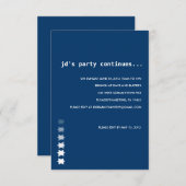 送り出し星バーバルミツワーパーティーカード 招待状 (正面/裏面)