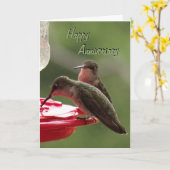 送り装置のハチドリのカップルは引き起こります カード (黄色い花)