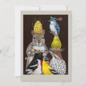 送り装置平らなカードの下のパーティー 招待状 (正面)