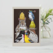 送り装置平らなカードの下のパーティー 招待状 (スタンド正面)