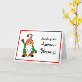 送信あなた秋の恵み、かわいい秋格言 カード (黄色い花)