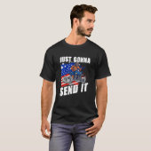 送信する予定の米国旗クワッドATV Tシャツ (正面フル)
