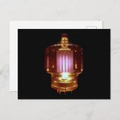 送信器白熱［赤熱］光を放つ真空管 ポストカード (正面/裏面)