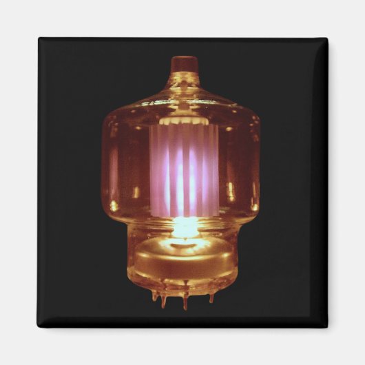 送信器白熱［赤熱］光を放つ真空管 マグネット (正面)