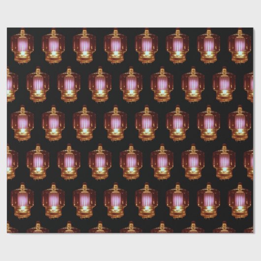 送信器白熱［赤熱］光を放つ真空管 ラッピングペーパー (フラット)