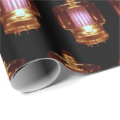 送信器白熱［赤熱］光を放つ真空管 ラッピングペーパー (ロールコーナー)