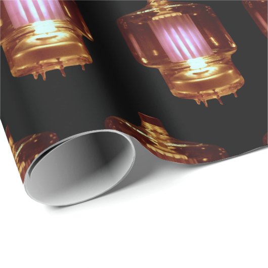 送信器白熱［赤熱］光を放つ真空管 ラッピングペーパー (ロールコーナー)
