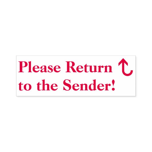「送信者に戻ってくれ!」 ゴム印 セルフインキングスタンプ (デザイン)