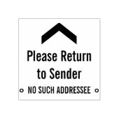 「送信者に戻って下さい」「そのような宛先は無い」 ラバースタンプ (インプリント)