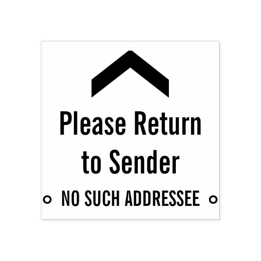 「送信者に戻って下さい」「そのような宛先は無い」 ラバースタンプ (インプリント)