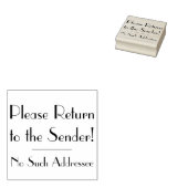 「送信者に戻って下さい」「そのような宛先は無い」 ラバースタンプ (押印)