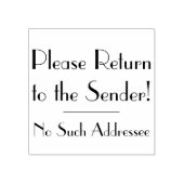 「送信者に戻って下さい」「そのような宛先は無い」 ラバースタンプ (インプリント)