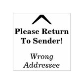 「送信者に戻って下さい!」「アドレスが間違っている」 ラバースタンプ (インプリント)