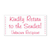 「送信者に戻って下さい」「不明な受信者」 セルフインキングスタンプ (デザイン)