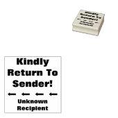 「送信者に戻って下さい」「不明な受信者」 ラバースタンプ (押印)