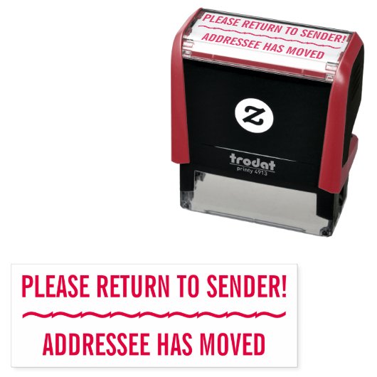 「送信者に戻って下さい！」「受信者が移動した」 セルフインキングスタンプ (インサイチュ)