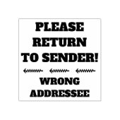 「送信者に戻って下さい」「宛先が違う」 ラバースタンプ (インプリント)