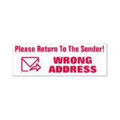 「送信者に戻って下さい」「間違ったアドレス」 セルフインキングスタンプ (デザイン)