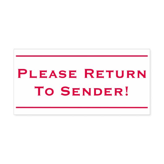 「送信者に戻って欲しい!」平文 ゴム印 セルフインキングスタンプ (デザイン)