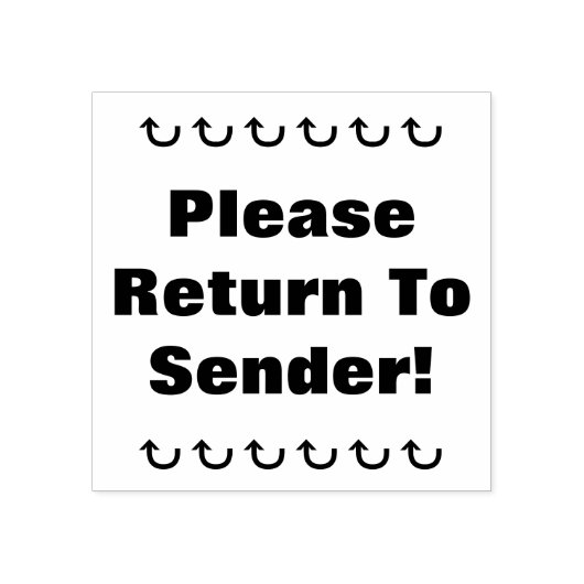 「送信者に戻って！」 ゴム印 (インプリント)