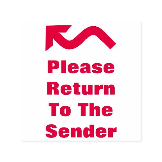 「送信者に戻って」ゴム印 セルフインキングスタンプ (デザイン)