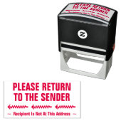 「送信者に戻って」ゴム印 セルフインキングスタンプ (インサイチュ)