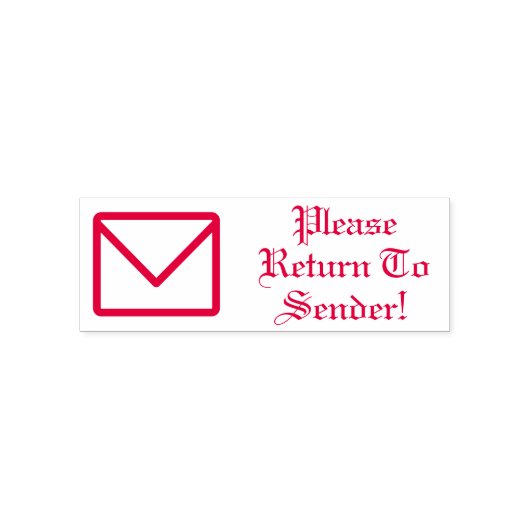 「送信者に戻って!」 ゴム印 セルフインキングスタンプ (デザイン)