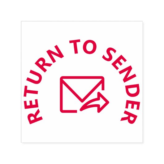 「送信者に戻る」および封筒と矢印アイコン セルフインキングスタンプ (デザイン)