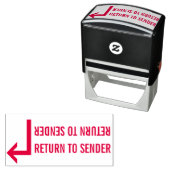「送信者に戻る」および矢印ゴム印 セルフインキングスタンプ (インサイチュ)
