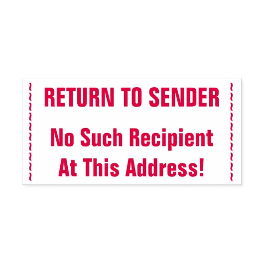"送信者に戻る" & "そのような受信者なし…" セルフインキングスタンプ (デザイン)