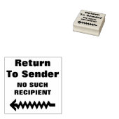 "送信者に戻る" "そのような受信者なし" +矢印 ラバースタンプ (押印)