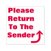 「送信者に戻る」と曲げ矢印 セルフインキングスタンプ (デザイン)