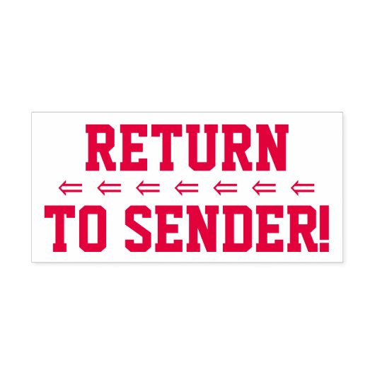「送信者に戻る!」と矢印ゴム印 セルフインキングスタンプ (デザイン)