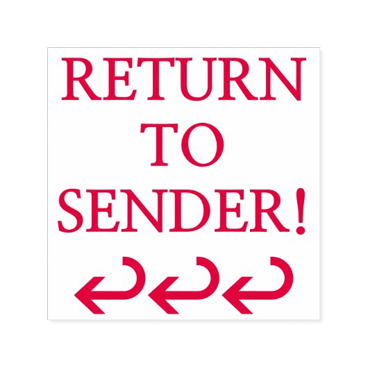 "送信者に戻る!" +カール矢印ゴム印 セルフインキングスタンプ (デザイン)