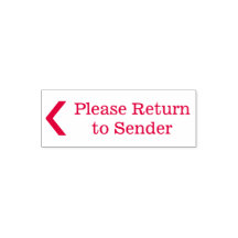 「送信者に戻る」ゴム印