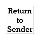 「送信者に戻る」ゴム印 ラバースタンプ (インプリント)