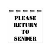 「送信者に戻る」ゴム印 ラバースタンプ (インプリント)