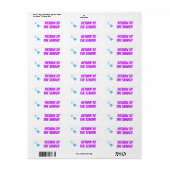 「送信者に戻る」ラベル ラベル (フルシート)