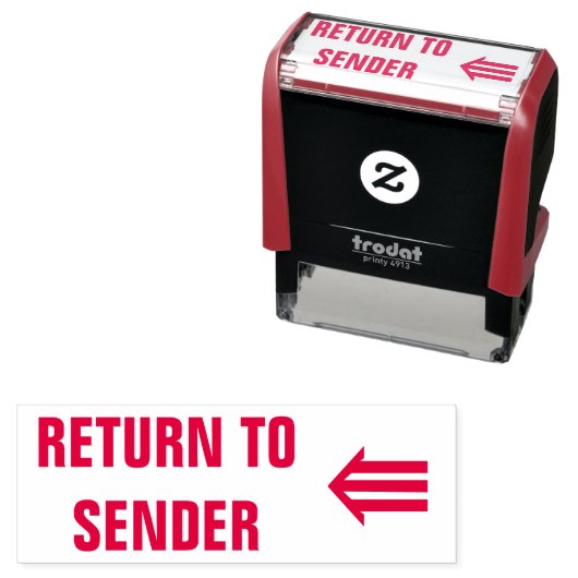 "送信者に戻る" +三行矢印(⇚) セルフインキングスタンプ (インサイチュ)